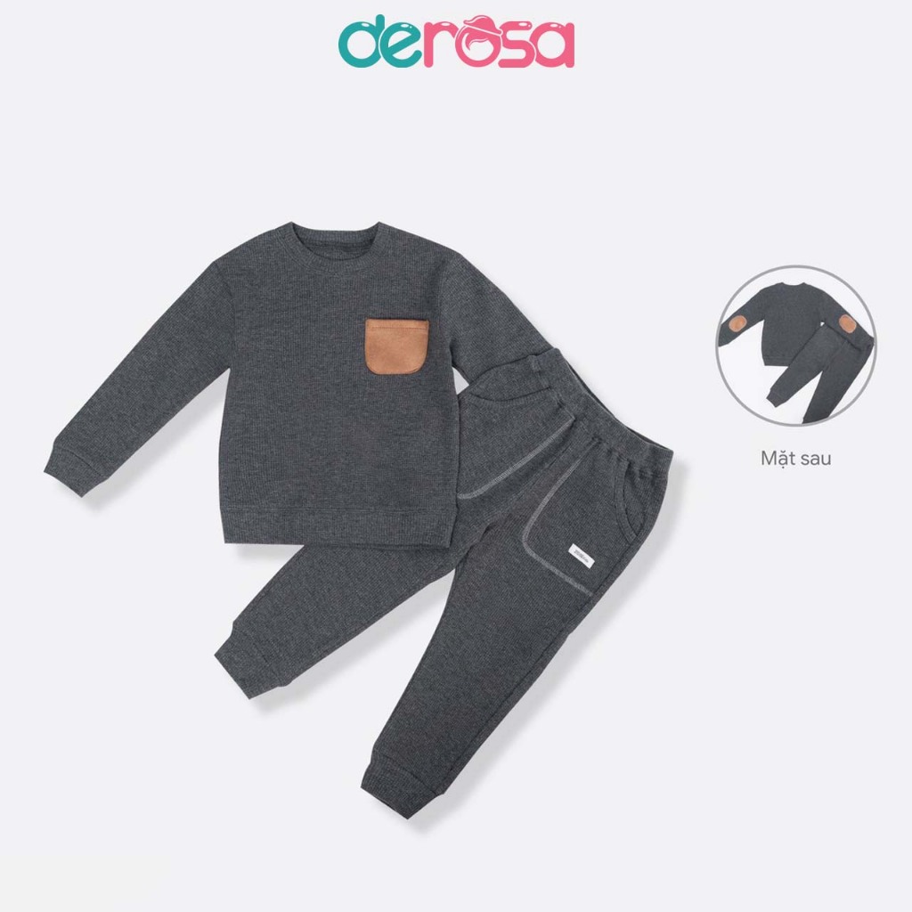 Bộ dài tay bé trai Derosa Kids cho bé từ 1 đến 5 tuổi AWKDZ722B