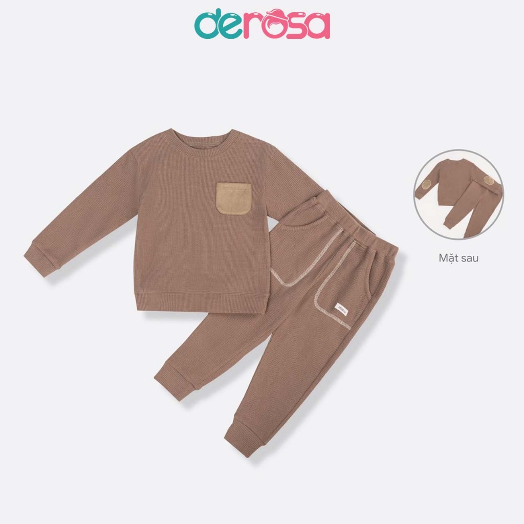 Bộ dài tay bé trai Derosa Kids cho bé từ 1 đến 5 tuổi AWKDZ722B