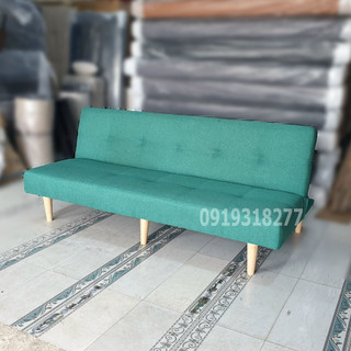 Sofa Bed Giường Đa Năng Dài 1m8 Màu Xanh Ngọc (mint) 6 Chân Gỗ Rất bền - Nệm Không Lò Xo