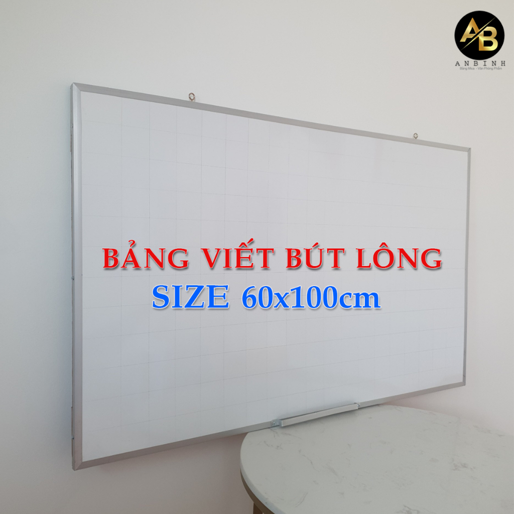Bảng Trắng Mica Viết Bút Lông 60x100cm Bảng Trắng Treo Tường - Bảng Trắng Viết Bút Lông Treo Tường
