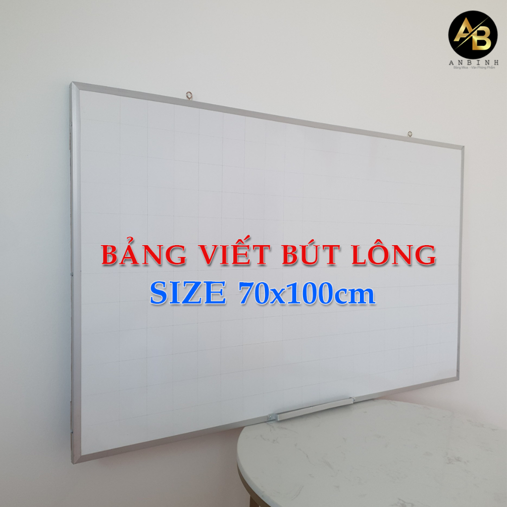 Bảng Trắng Mica Viết Bút Lông 70x100cm Bảng Trắng Treo Tường - Bảng Trắng Viết Bút Lông Treo Tường