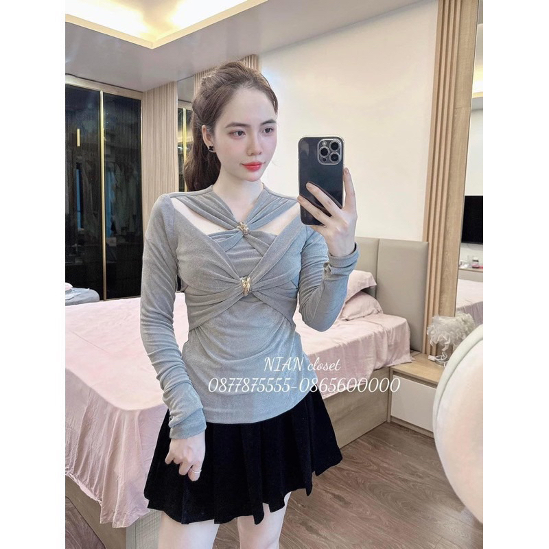 Áo xoắn ngực 4 màu