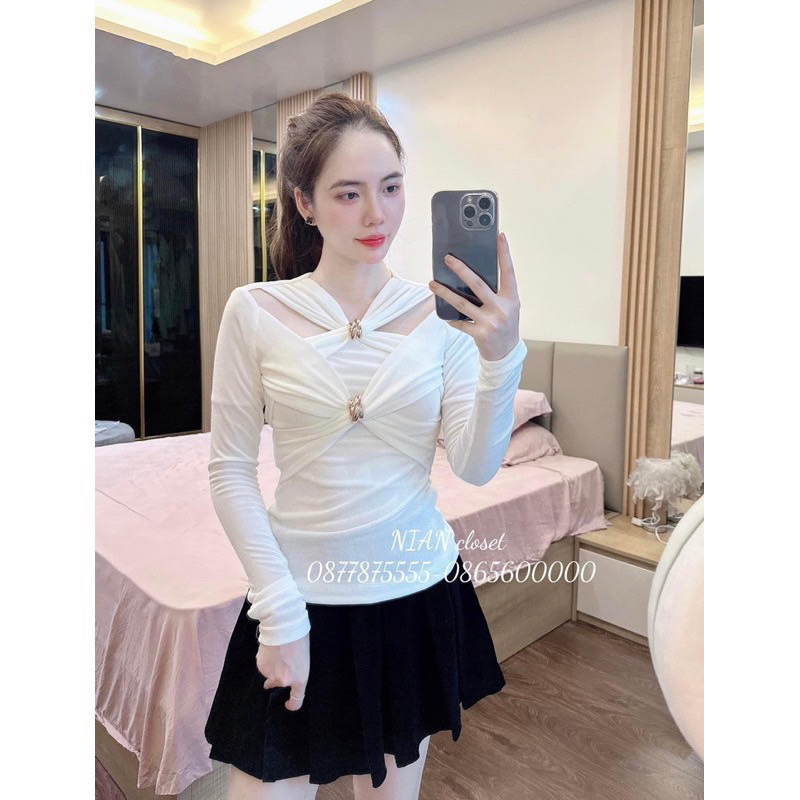 Áo xoắn ngực 4 màu