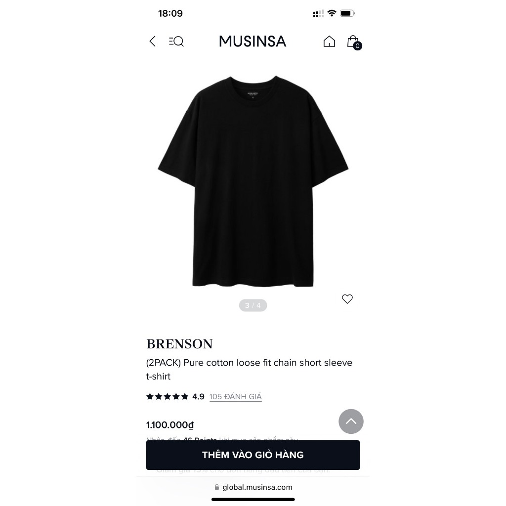 Áo thun trơn tay ngắn Nam Nữ Brenson xuat Hàn dư xịn chất thun cotton 100% rất đẹp vnxk 4 màu co big size