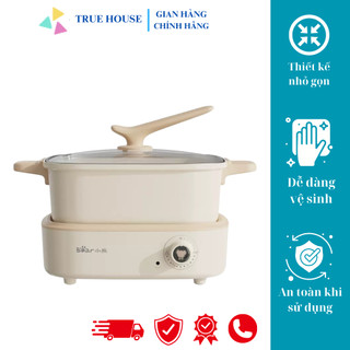 Nồi Lẩu Điện Đa Năng Bear DHG-C40M1, Nồi Lẩu Điện Chống Dính Cao Cấp, Nấu Lẩu Thịt Nướng- BH 12 Tháng-TrueHouse