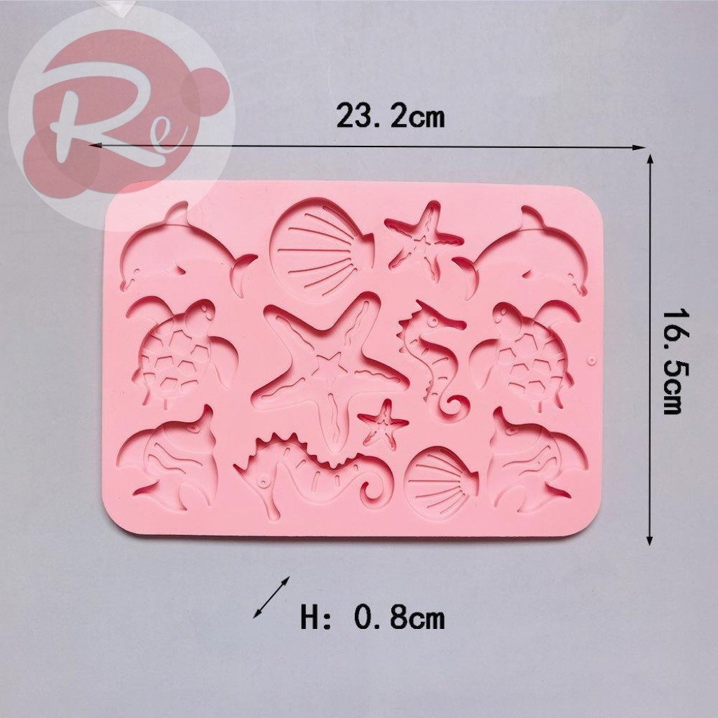 – Khuôn Silicon - Động vật biển - Trang trí bánh sinh nhật bánh kem