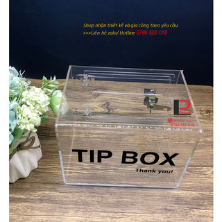 Tip box - hộp đựng acrylic 20-15-15cm