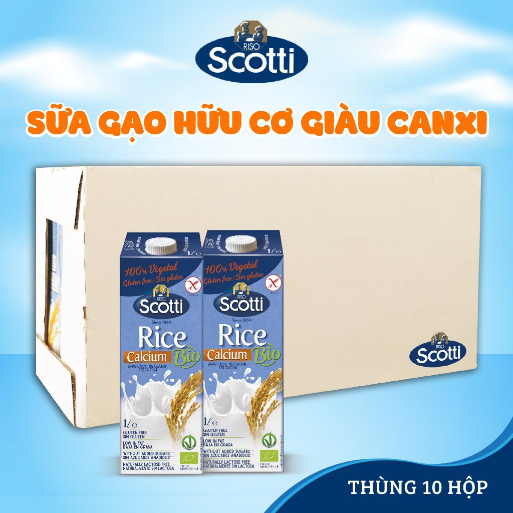 Thùng Sữa Yến Mạch Hữu Cơ Barista BIO Riso Scotti - BIO Oat Barrista - Thùng 10 Hộp