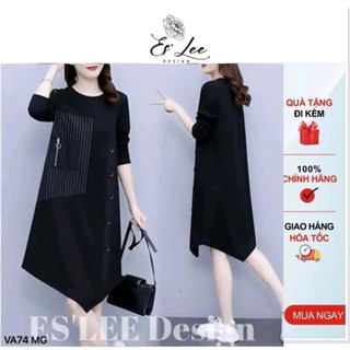 Đầm nữ bigsize che bụng từ 45kg - 110kg. Đầm dự tiệc bigsize. Chất liệu vải Manggo mềm mát, co giãn, thấm hút mồ hôi.