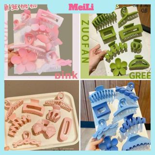 Set 8 kẹp càng cua "Hoa anh đào" - Kẹp Tóc Nhựa Màu Xanh Dương Phong Cách Hàn Quốc Cho Nữ (tuyen si)