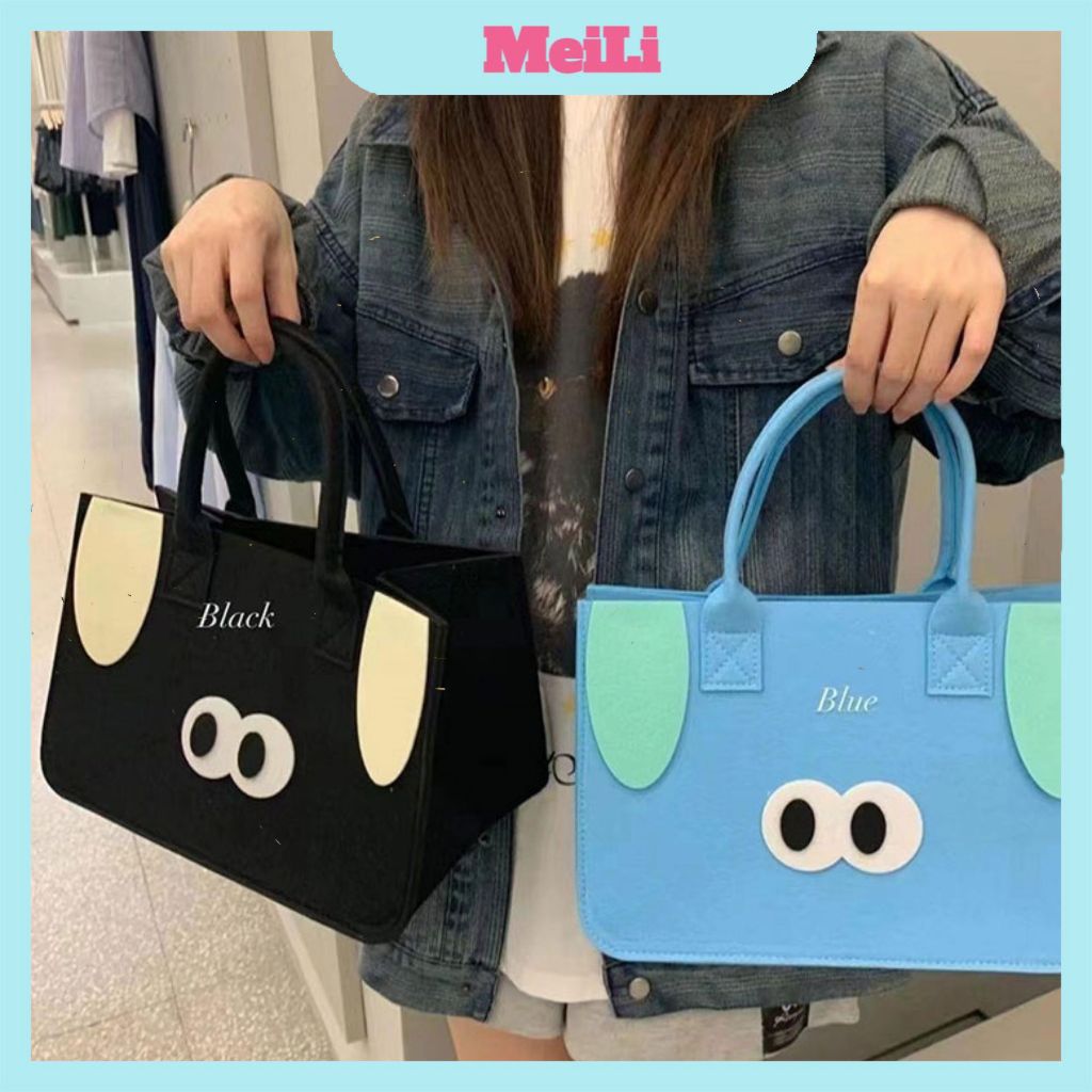 Túi xách nữ AOLANG - Túi Xách Tay Bằng Vải Nỉ In Hình Hoạt Hình Dễ Thương Thời Trang (tuyen si)