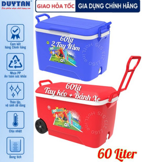 🌱Thùng đá nhựa Duy Tân dung tích 60 Lít GIỮ NHIỆT 48H CÓ BÁNH XE🌱