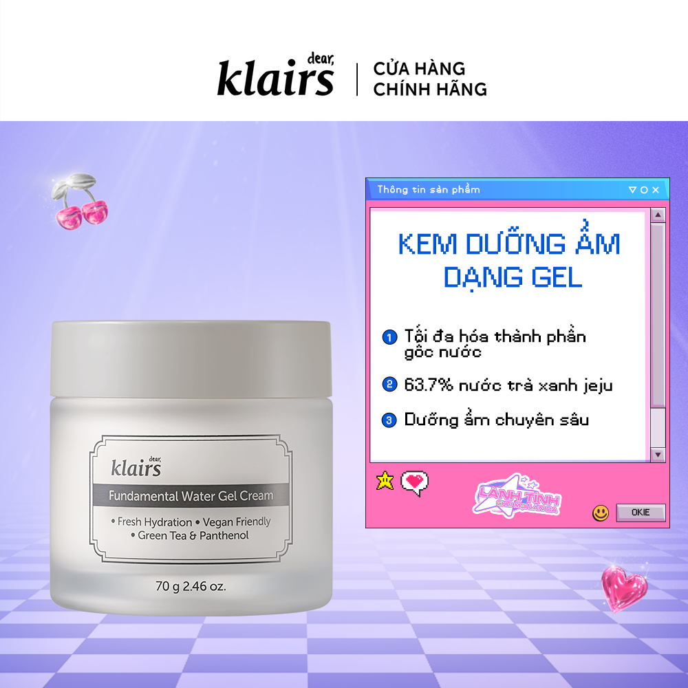 Kem Dưỡng Da Klairs Fundamental Water gel Cream 70g