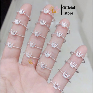 Nhẫn hình vương miện , nhẫn nữ bạc ta