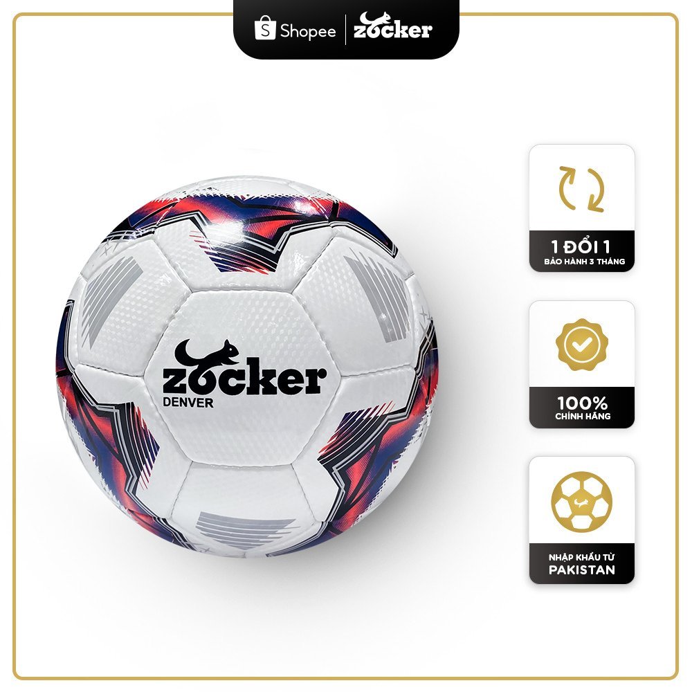 Quả Bóng Đá Size 5 Zocker Denver ZK5-D2305, Da PU Cao Cấp, Siêu Bền, Không Bai Màu