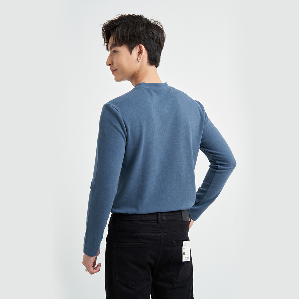 Áo Nỉ Giữ Nhiệt Nam Local Brand KRIK Form Slimfit Chất Liệu Nỉ Lông Tuyết Thiết Kế Cổ 3 Phân Basic Dễ Phối Đồ  AN4054