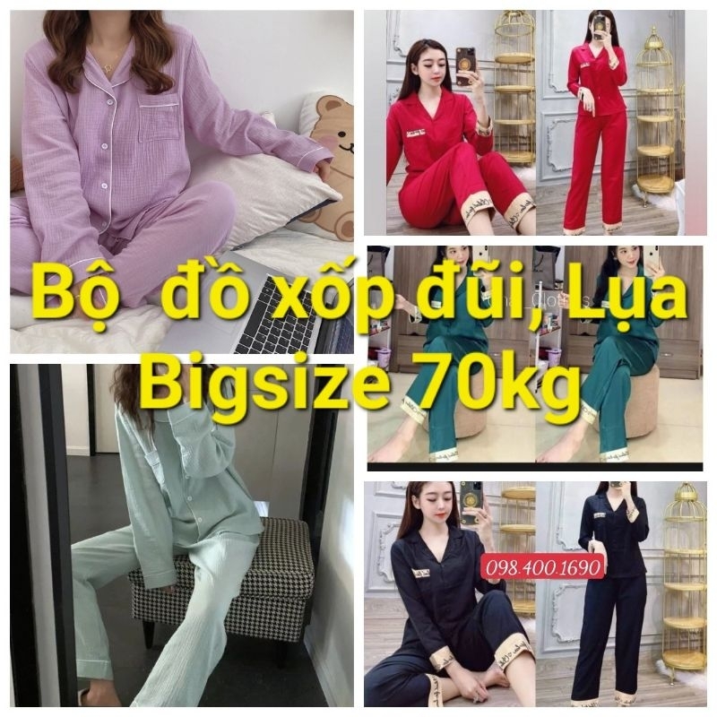 Đồ bộ Pijama Bigsize 60-75kg Tay dài