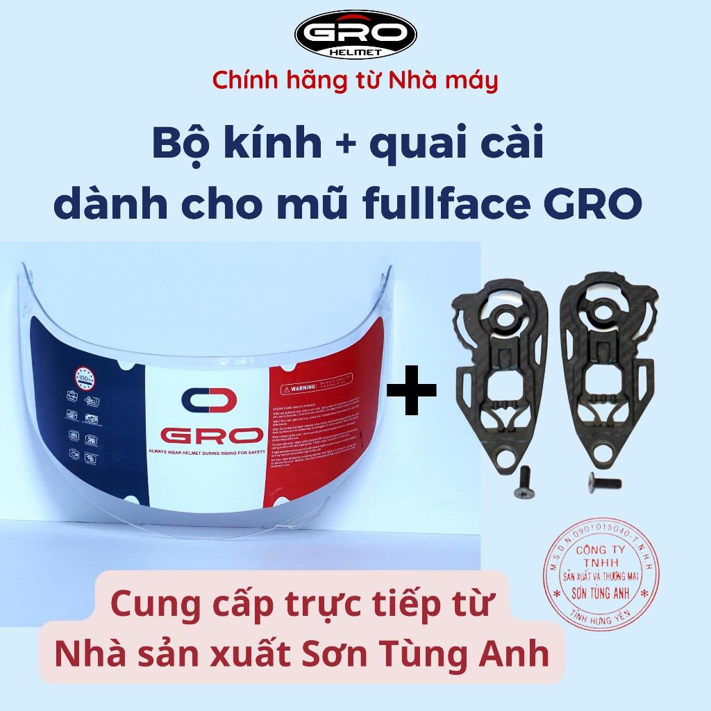 [đủ bộ Kính + ốc vít] Kính Mũ Bảo Hiểm Fullface GRO Helmet- Kính Cao Cấp Khử Nano, Chống Tia UV từ Nhà Máy Sơn Tùng Anh