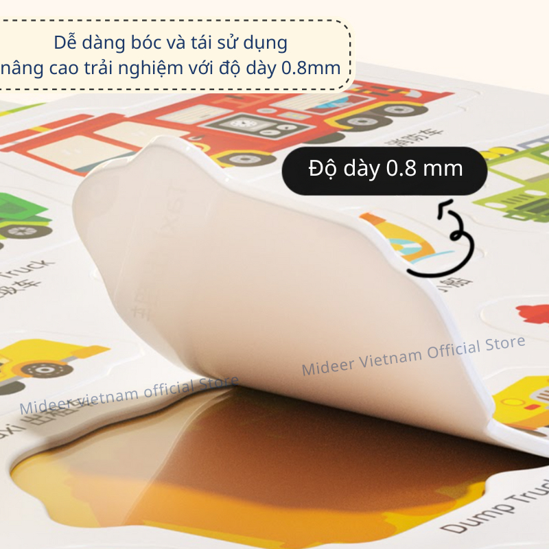 Sticker dùng nhiều lần Mideer Reusable Jelly Sticker Set dán được trên nhiều bề mặt,đồ chơi thủ công cho bé