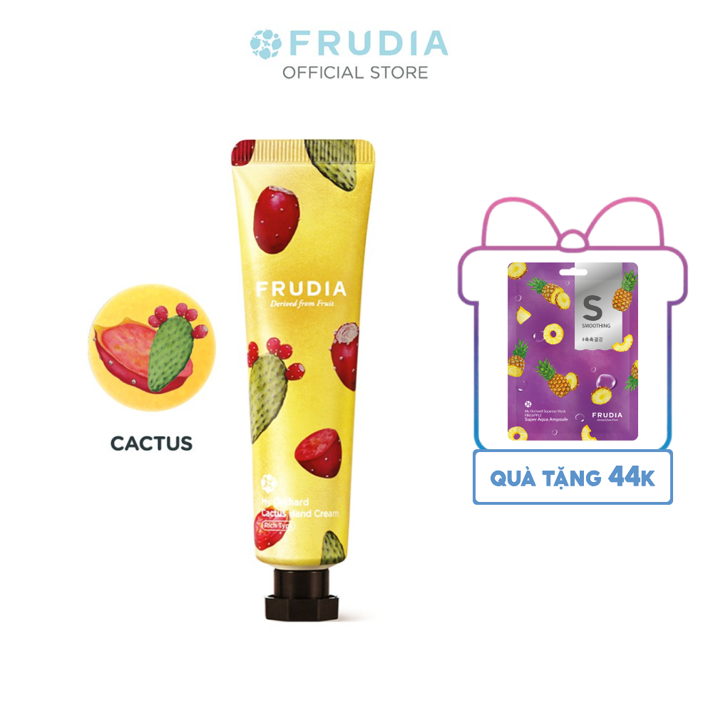 [Tặng 44k] Kem Dưỡng Da Tay Chiết Xuất Xương Rồng Frudia My Orchard Cactus Handcream 30ml