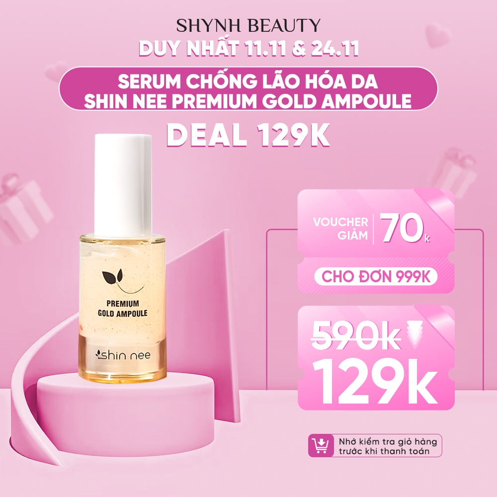 Serum chống lão hóa và nuôi dưỡng da Shin nee Premium Gold Ampoule 30ml