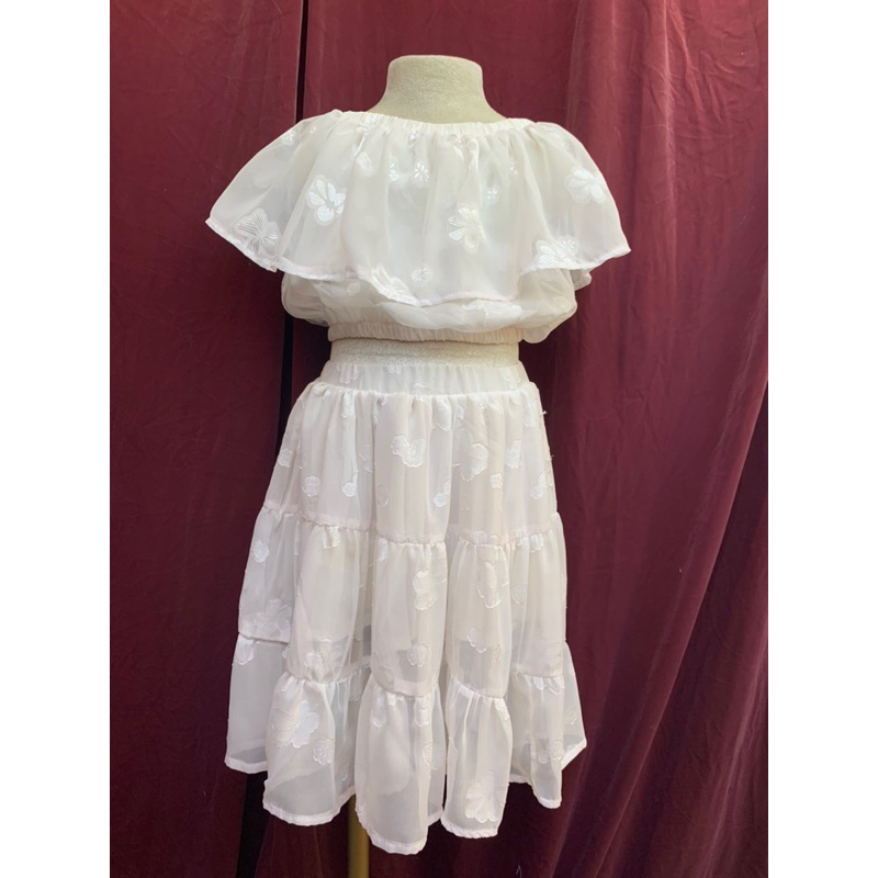 Set chân váy voan gấm cho bé gái