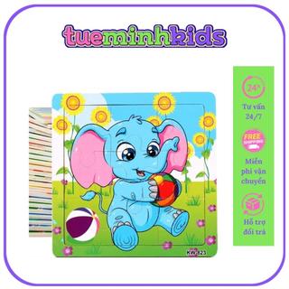 Ghép Hình Puzzle♥FREESHIP♥COMBO 5 Tranh Ghép Hình Puzzle 16 Miếng Cho Bé Tập Vận Động Tinh