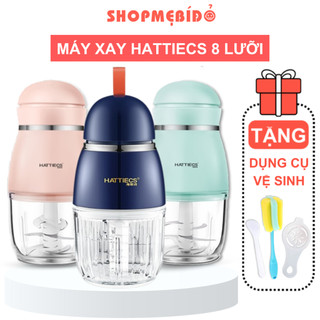 Máy xay ăn dặm Hattiecs 8 lưỡi dao dung tích 0,3L cho bé ăn dặm, đồ dùng cho bé ăn dặm Shop Mẹ Bí Đỏ