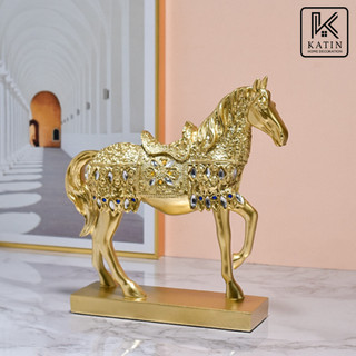 Ngựa trang trí, tượng decor phòng khách trưng bày tủ rượu kệ tivi - KATIN