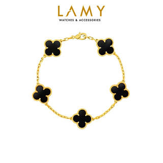 Vòng tay nữ CDE Dual Lucky Four Leaf Flower Bracelet Gold CDE2118GG