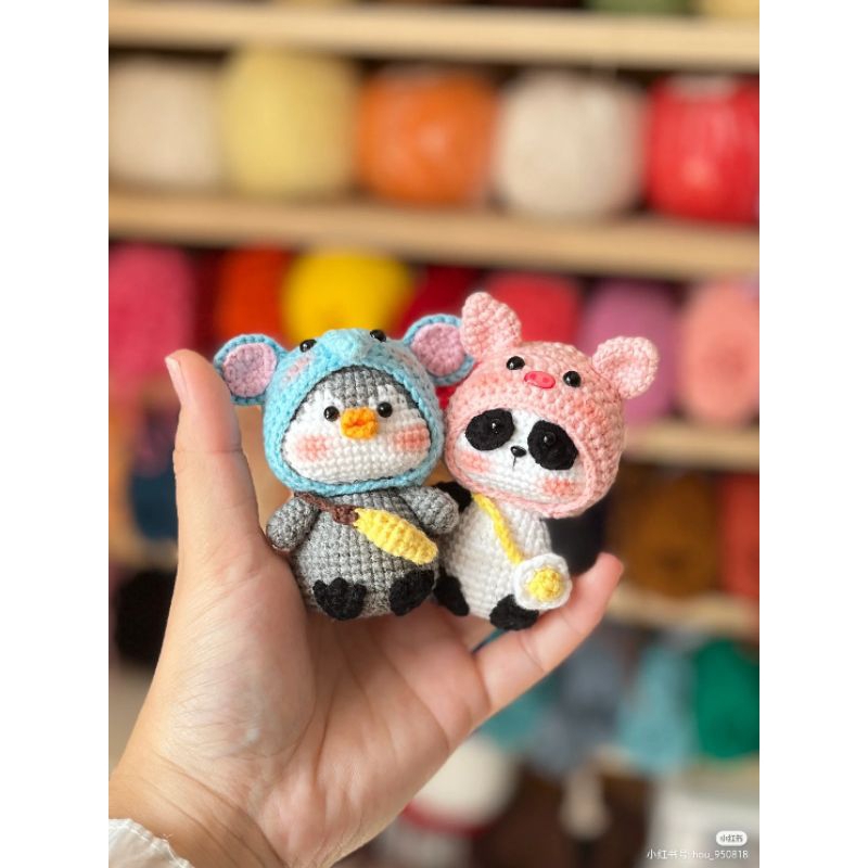 Bé thú handmade mini cute móc len