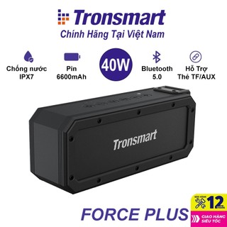 Loa bluetooth 5.0 tronsmart element force plus | công suất 40w | chống nước ipx7 | hỗ trợ thẻ tf/aux - chính hãng