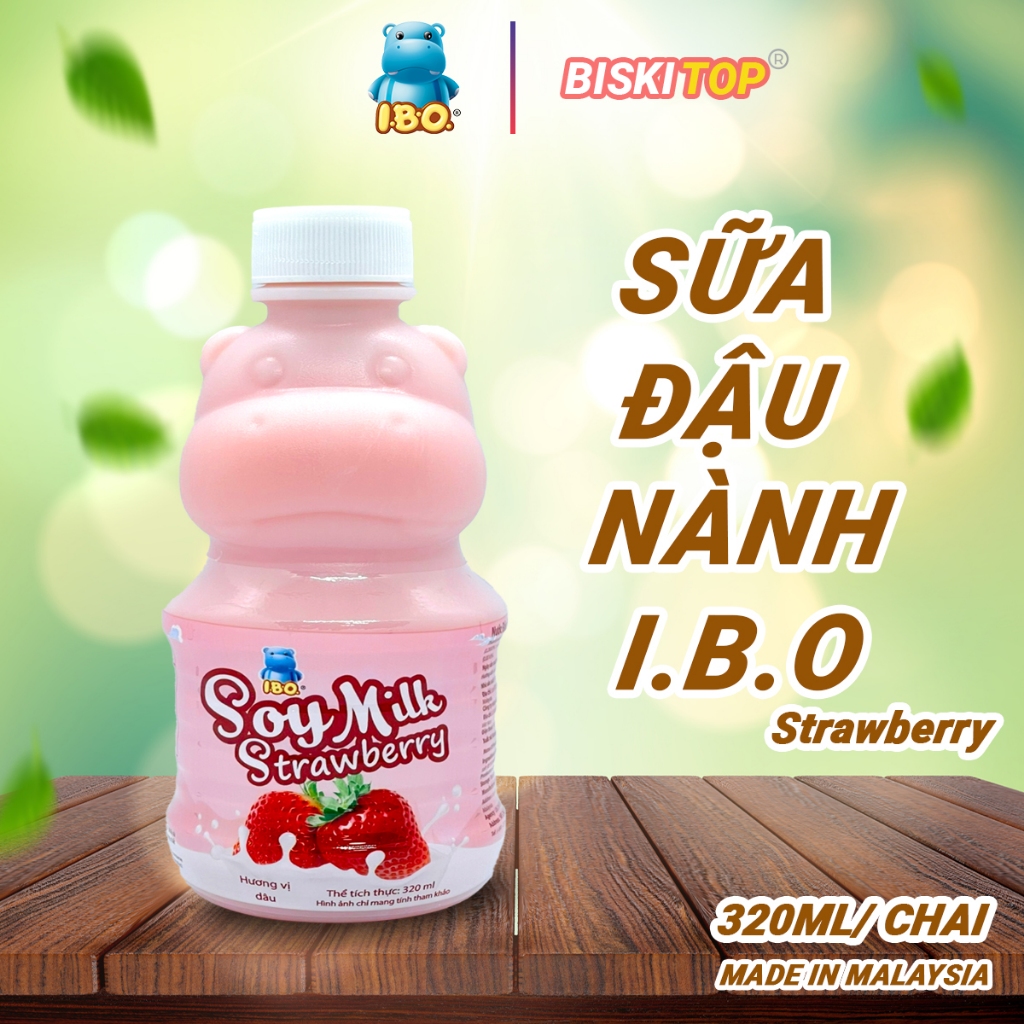COMBO SỮA ĐẬU NÀNH DINH DƯỠNG I.B.O HƯƠNG VỊ DÂU