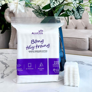 Bông Tẩy Trang 222 Miếng Alucos Chất Liệu Dày Mềm Mịn Giá Rẻ