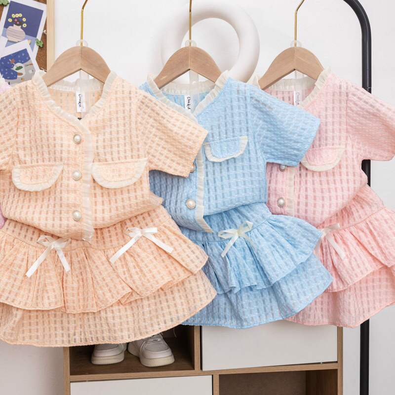 Set váy thiết kế cho bé gái 10-40kg hàng đẹp Siêu cấp bán shop