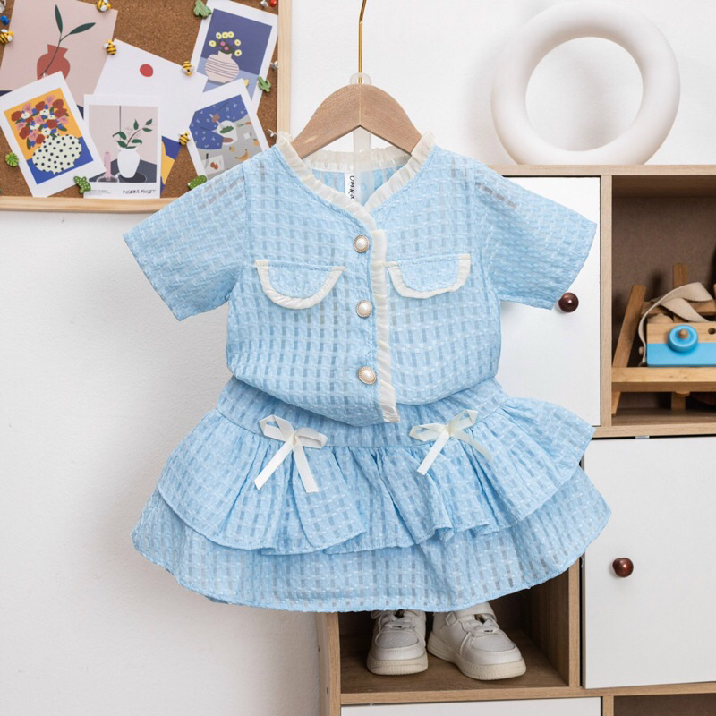 Set váy thiết kế cho bé gái 10-40kg hàng đẹp Siêu cấp bán shop