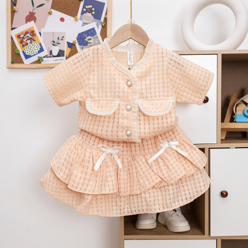 Set váy thiết kế cho bé gái 10-40kg hàng đẹp Siêu cấp bán shop