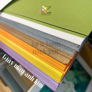 Giấy màu ánh kim A4/A3 [Họa cụ Nhà Voi]