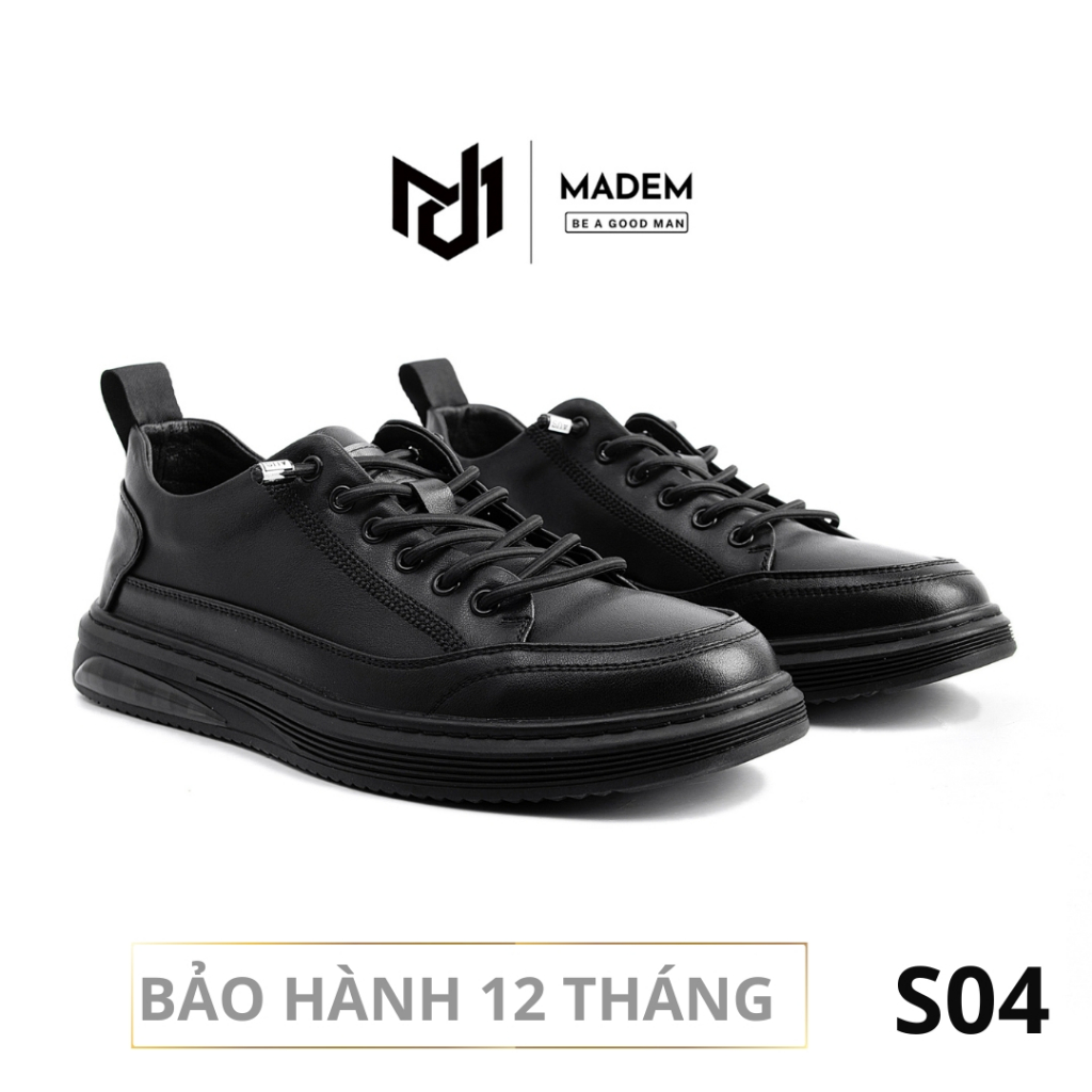 Giày nam sneaker trẻ trung phóng khoáng da bò Nappa - S04 MADEM - Full box bảo hành 12 tháng