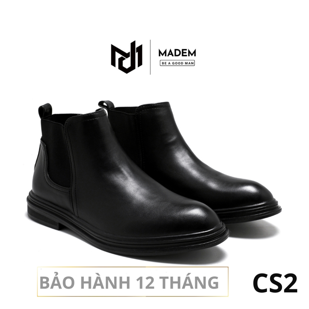 Giày CHELSEA BOOTS nam cao cấp da bò Nappa kiểu dáng sang trọng - CS2 MADEM - Full box bảo hành 12 t