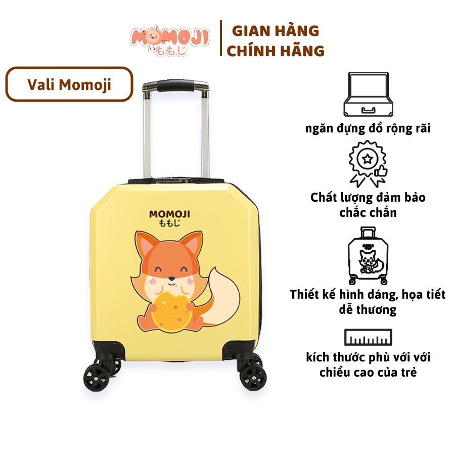 Vali vuông cao cấp hình sóc cho bé