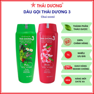 Dầu gội dược liệu Thái Dương 3 cho tóc rụng, gàu