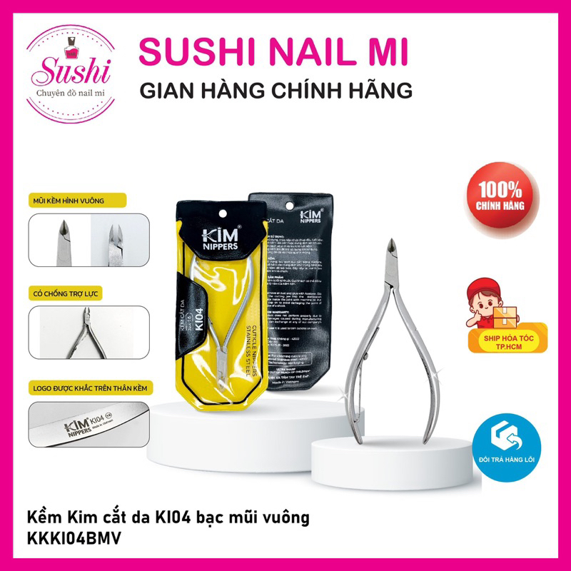 Kềm Kim cắt da , nhặt da inox KI04 cao cấp - Sushi nail mi