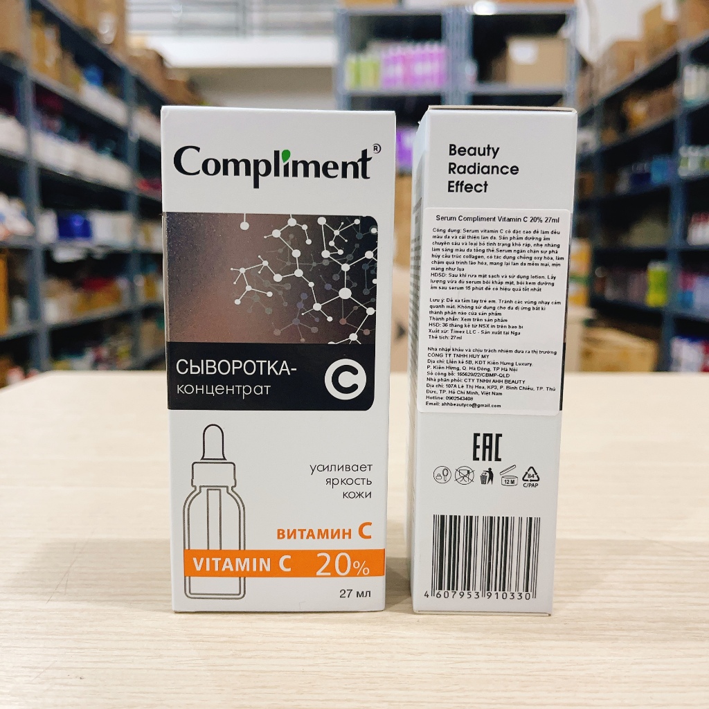 Serum Dưỡng Trắng, Mờ Thâm Compliment 20% Vitamin C 27ml