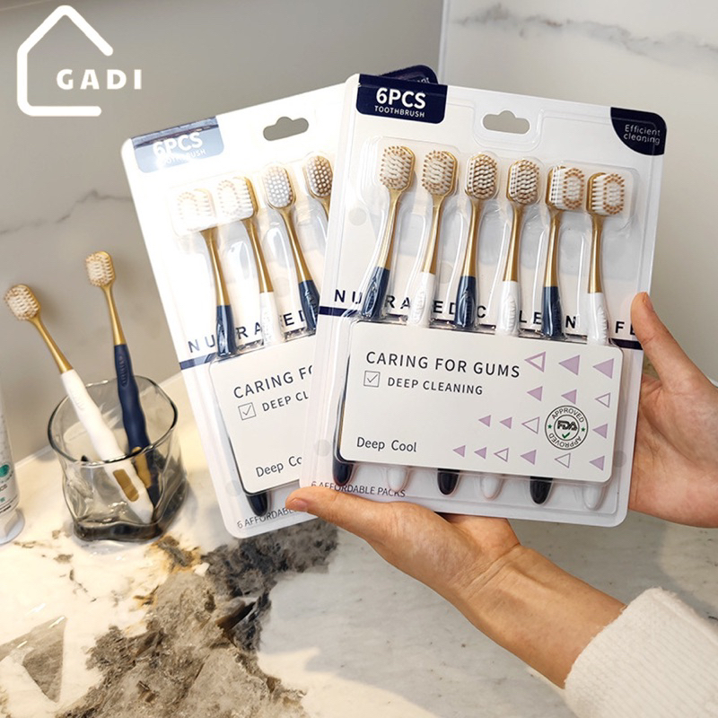 Vỉ 6 Bàn Chải Đánh Răng CHOCOIKES Lông Mềm Siêu Êm