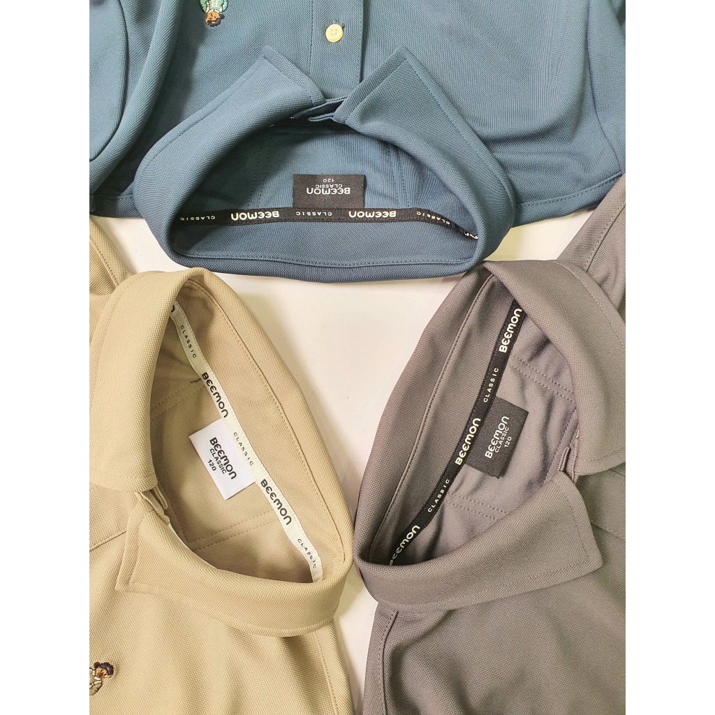 Áo bé trai Polo dài tay thêu Gấu Beemon