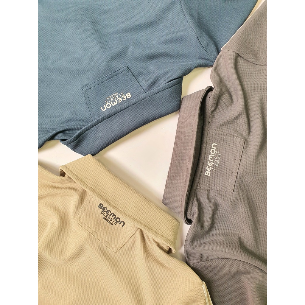 Áo bé trai Polo dài tay thêu Gấu Beemon