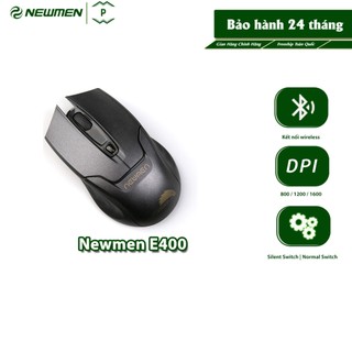 Chuột máy tính không dây Gaming Newmen E400, thiết kế công thái học, DPI 1600 Max, bảo hành 24 tháng - Hàng chính hãng