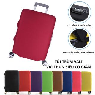 Túi trùm vali vải thun co giãn 4 chiều đủ màu chống trầy xước có thể giặt được