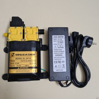 Máy bơm nước đôi mini tăng áp 12v phun sương, rửa xe áp lực cao tự ngắt chuẩn công suất